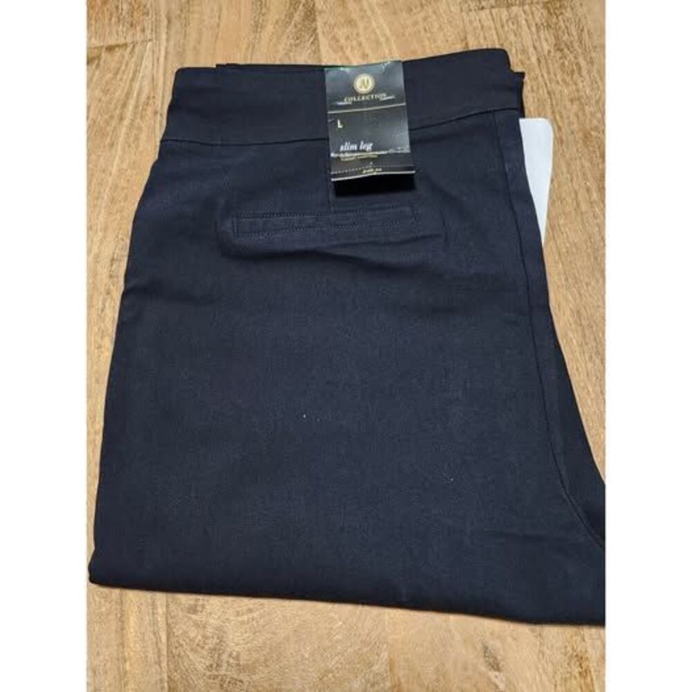 JM Collection stretch Ponte pant black L